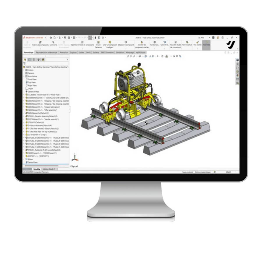 Projekt urządzenia wykonany w SOLIDWORKS