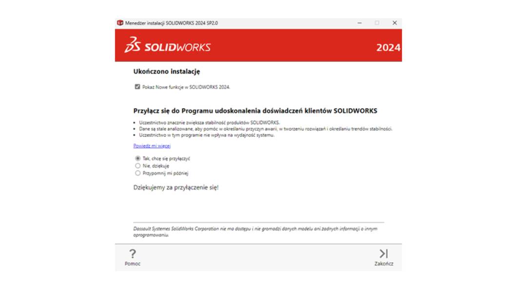 Prawidłowa instalacja SOLIDWORKS desktop