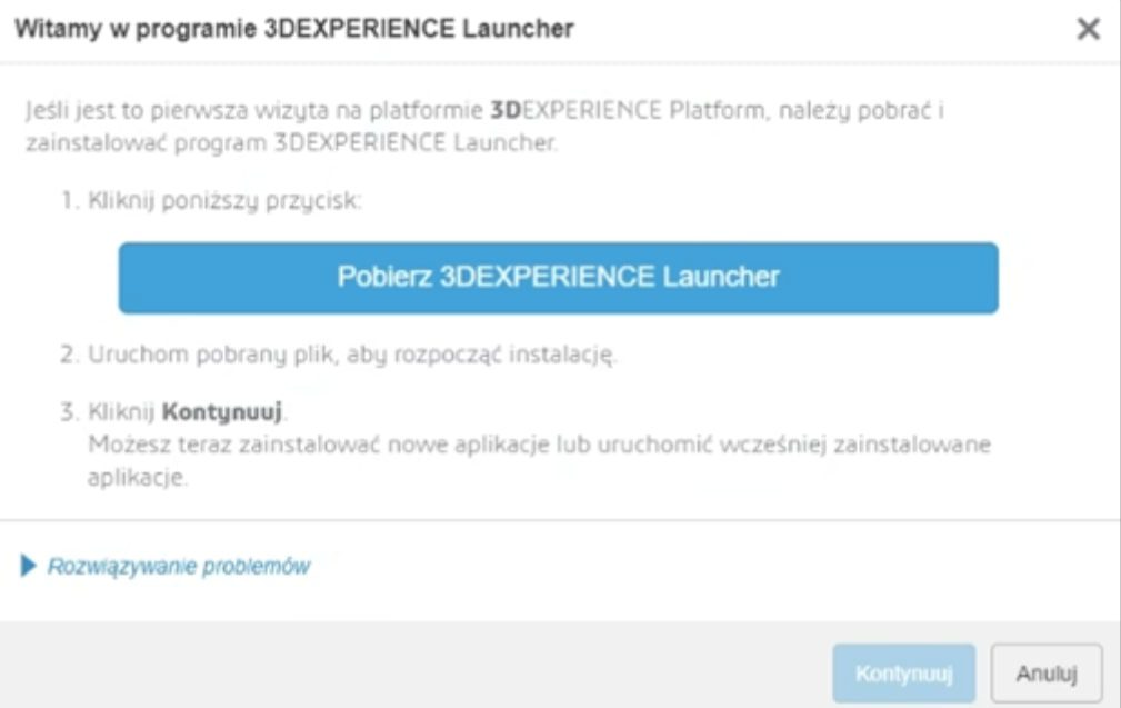 Pobieranie i instalacja 3DEXPERIENCE Launcher