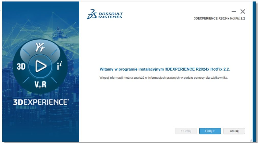 Pierwsze okno instalatora konektora 3DEXPERIENCE