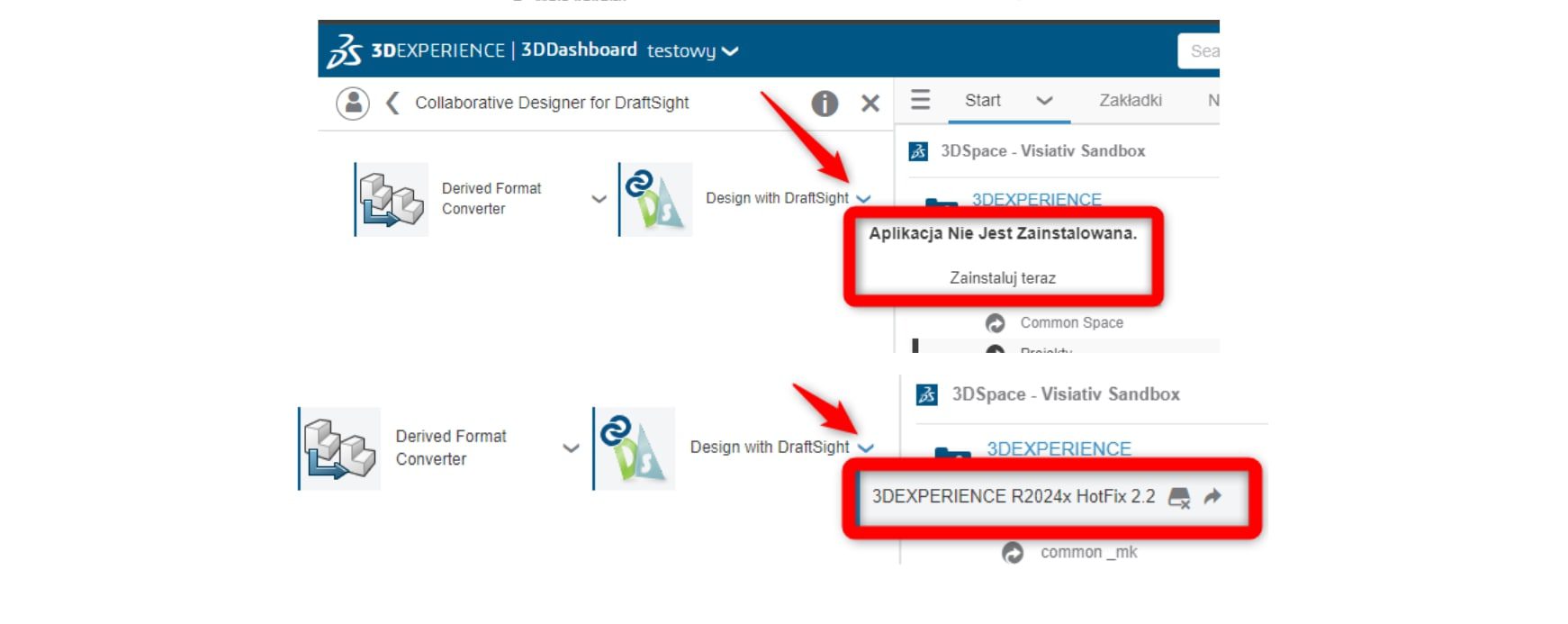 Instalacja Dassault Systèmes DraftSight na platformie 3DEXPERIENCE