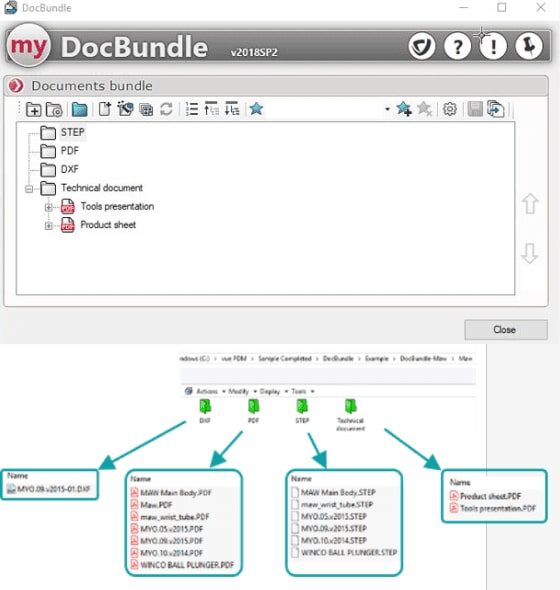 Tworzenie zestawu dokumentów w formacie PDF w PDM